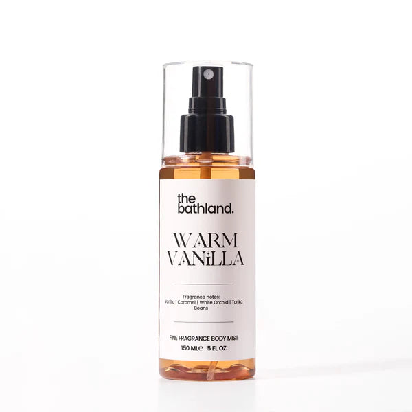 Shop Warm Vanilla Body Mist by The Bathland - ZYNAH