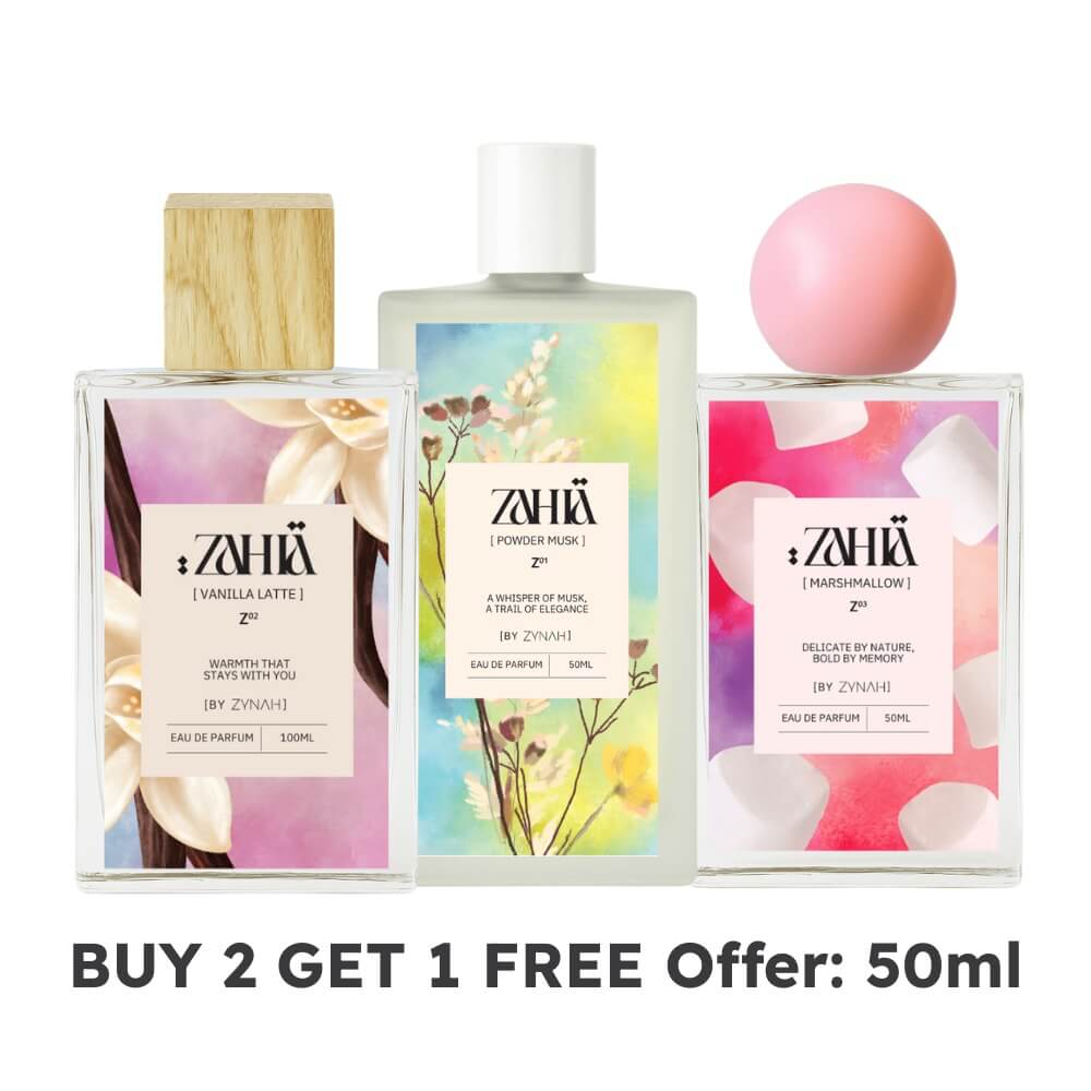 Shop Zahia's Powder Musk + Vanilla Latte + Marshmallow (50ml) on ZYNAH