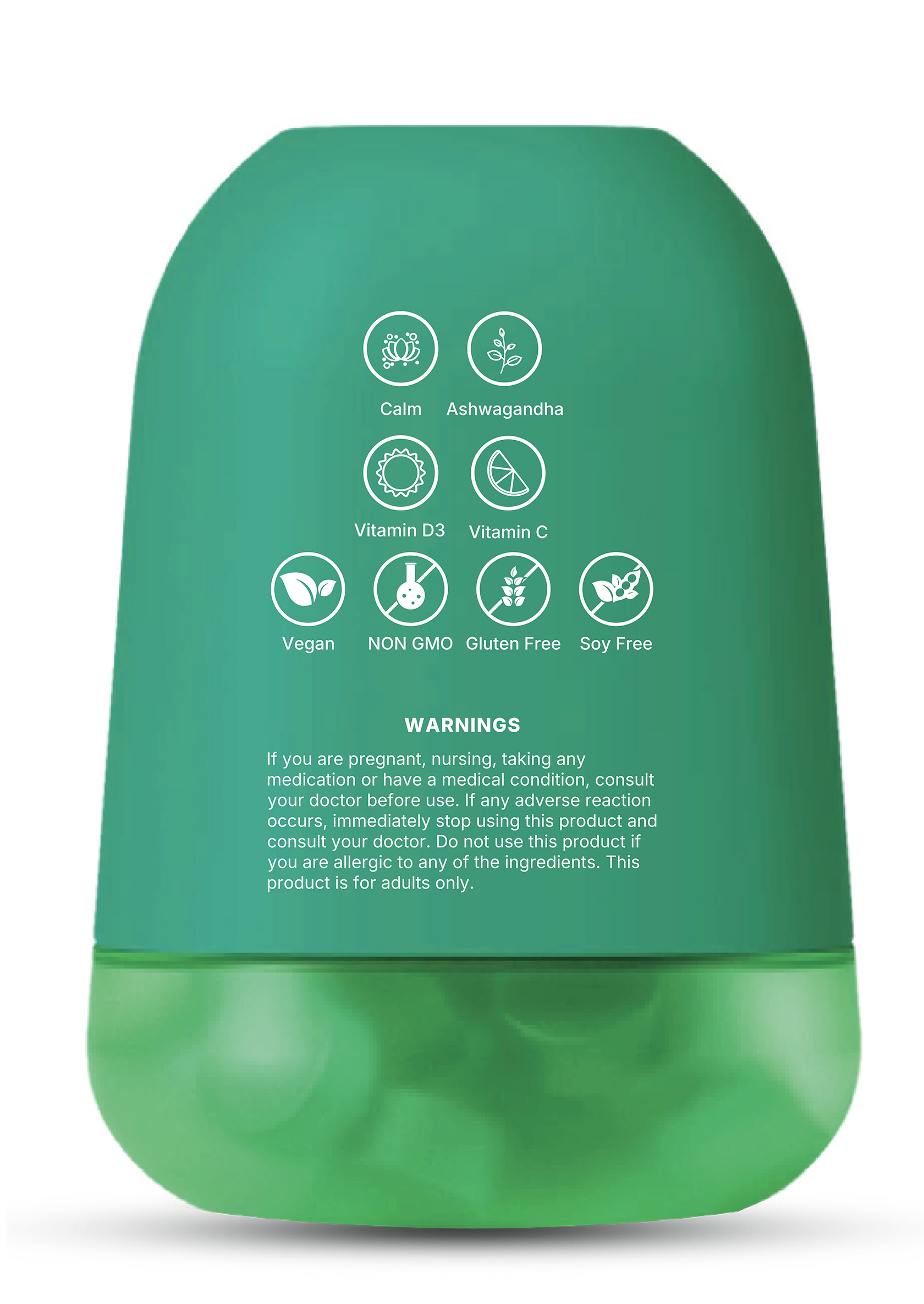 MYVI Calm Gummies – Ashwagandha Stress Relief & Mood Support Supplement (60 Gummies)