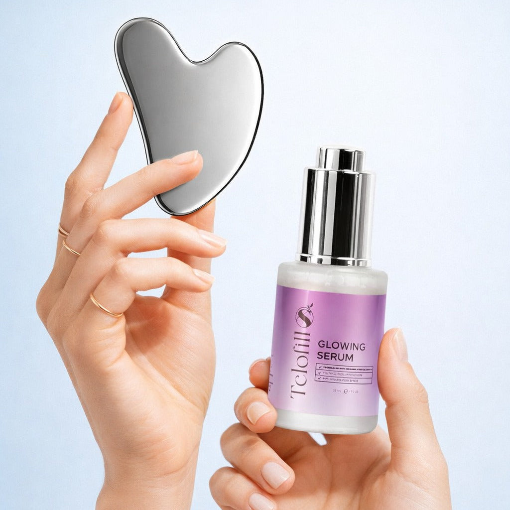 Gua Sha + Telofill Glowing Serum (Ceramide & Peptide) on ZYNAH