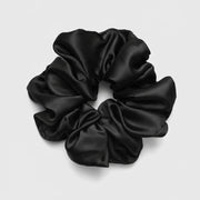 ZYNAH Satin Scrunchie Black