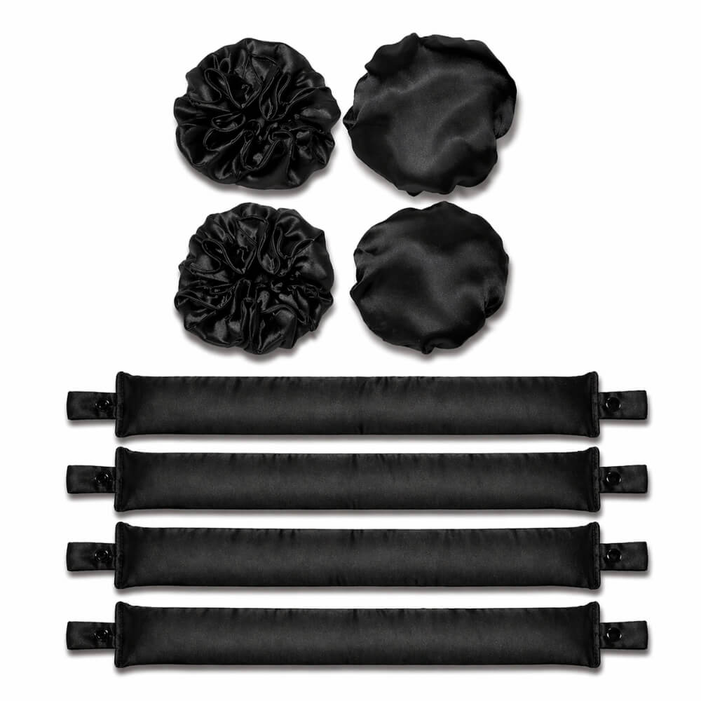 ZYNAH Satin Heatless Hair Curlers (Bun Bons 4 Set)