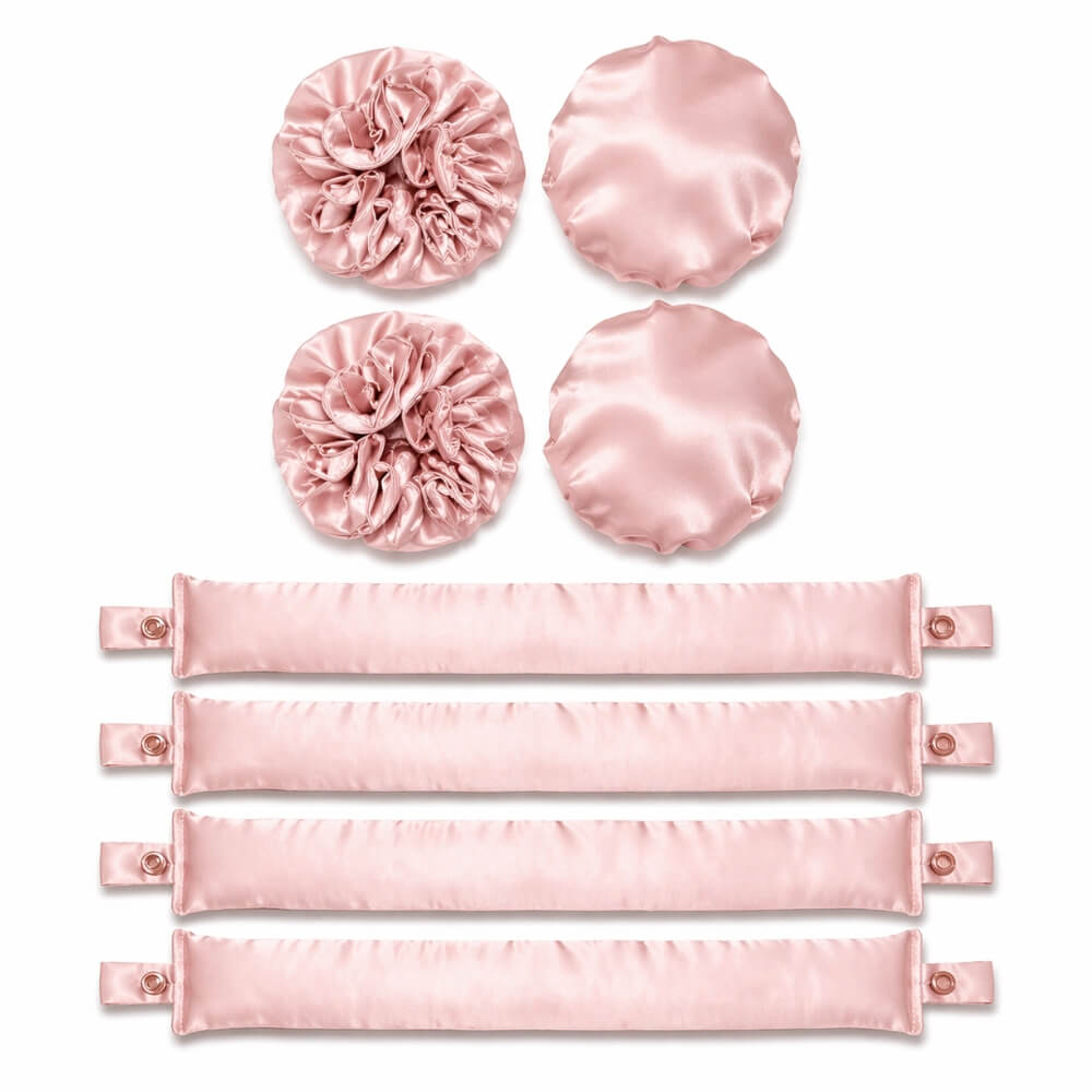 ZYNAH Satin Heatless Hair Curlers (Bun Bons 4 Set)