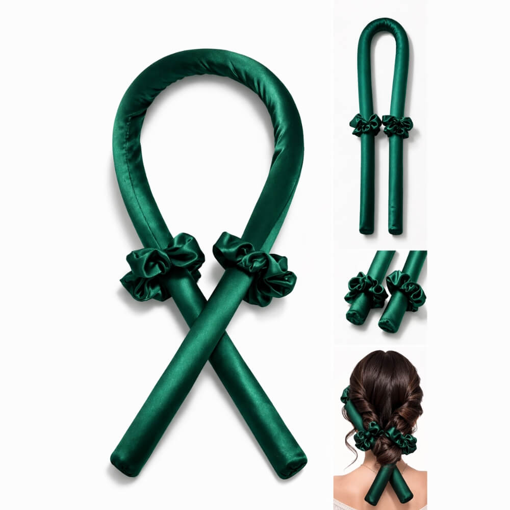 Heatless Hair Curling Rod Set ZYNAH emerald