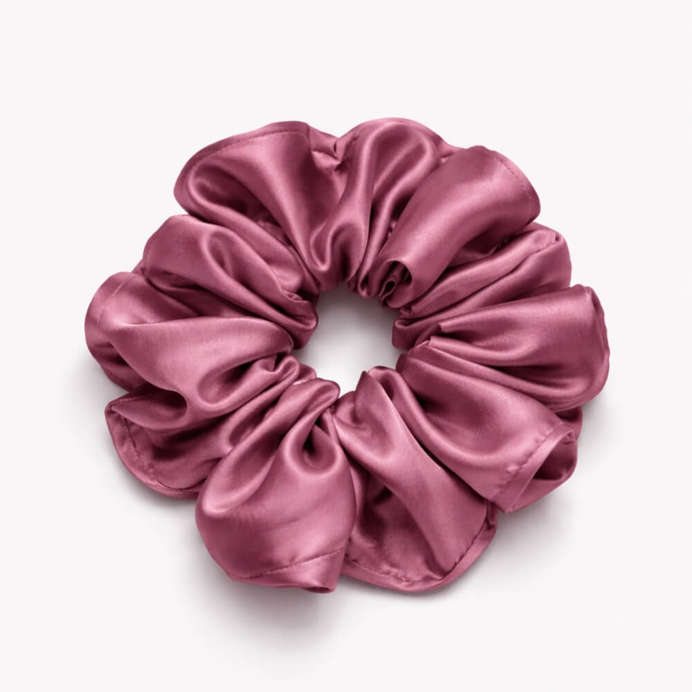 ZYNAH Satin Scrunchie Rose