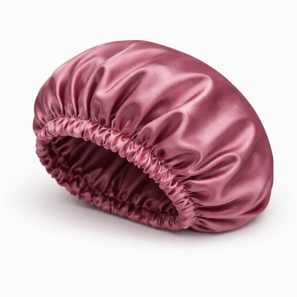 ZYNAH Satin Hair Bonnet (Double Face) Rose