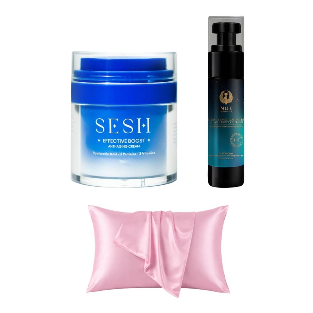 Overnight Glow (Anti-Aging Cream + Niacinamide Acid + Satin Pillowcase) on ZYNAH