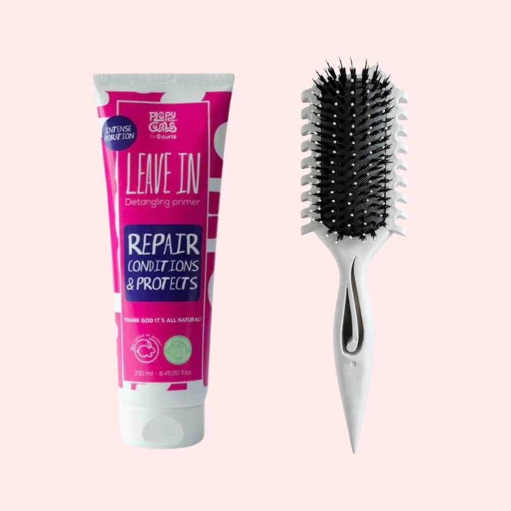 Curly Hair Brush & Plumpy Curls Leave-in