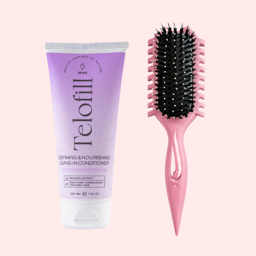 Telofill Leave-In & Curly Styling & Defining Brush pink on ZYNAH