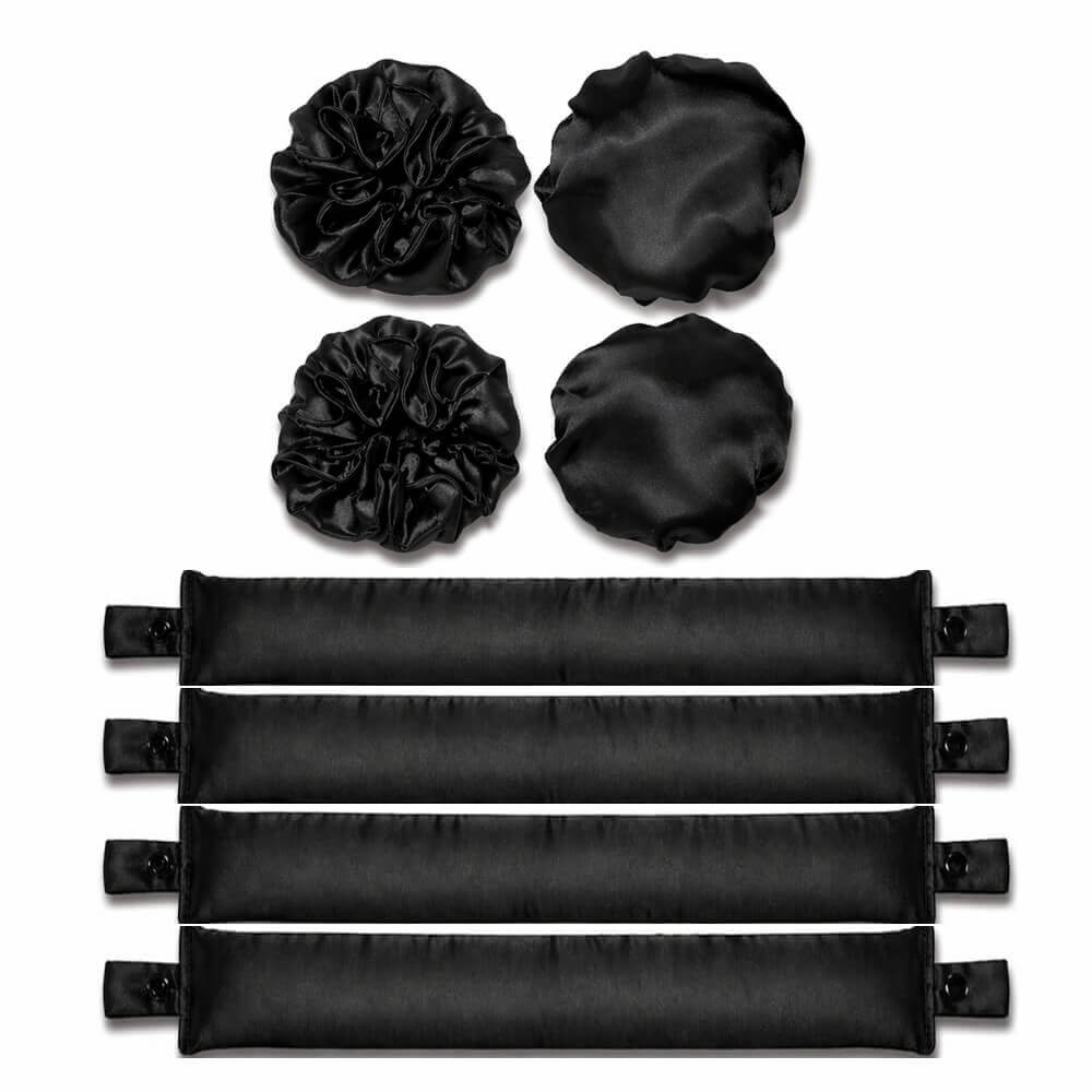 Satin Heatless Hair Curlers (Bun Bons 4 Set)