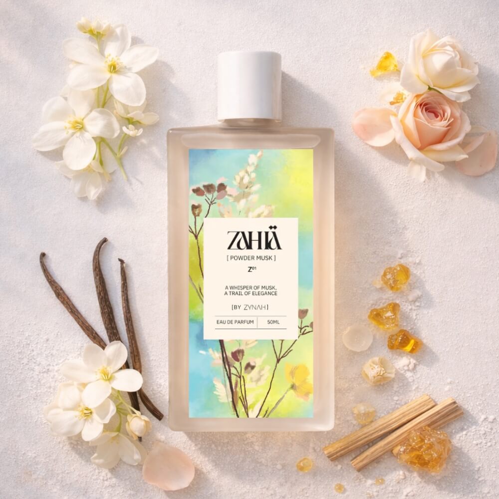 Zahia Powder Musk ( Perfume 50ml + Dry Oil 100ml )