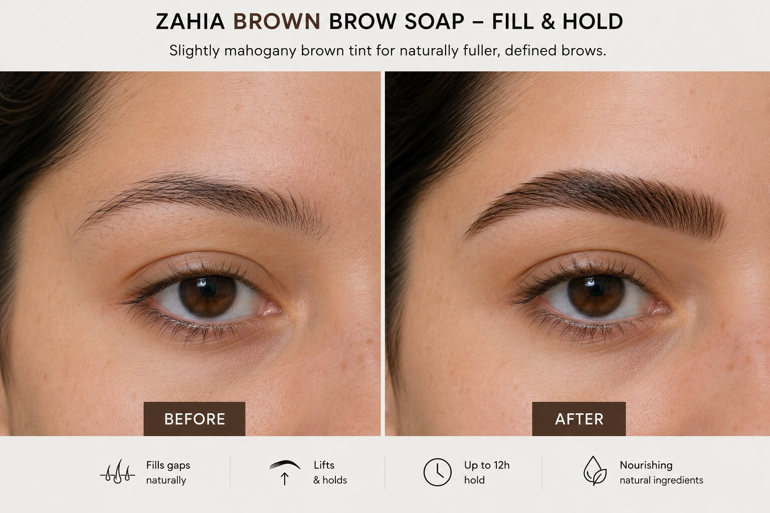 Zahia Brown Brow Soap (Define, Hold & Fill) on ZYNAH