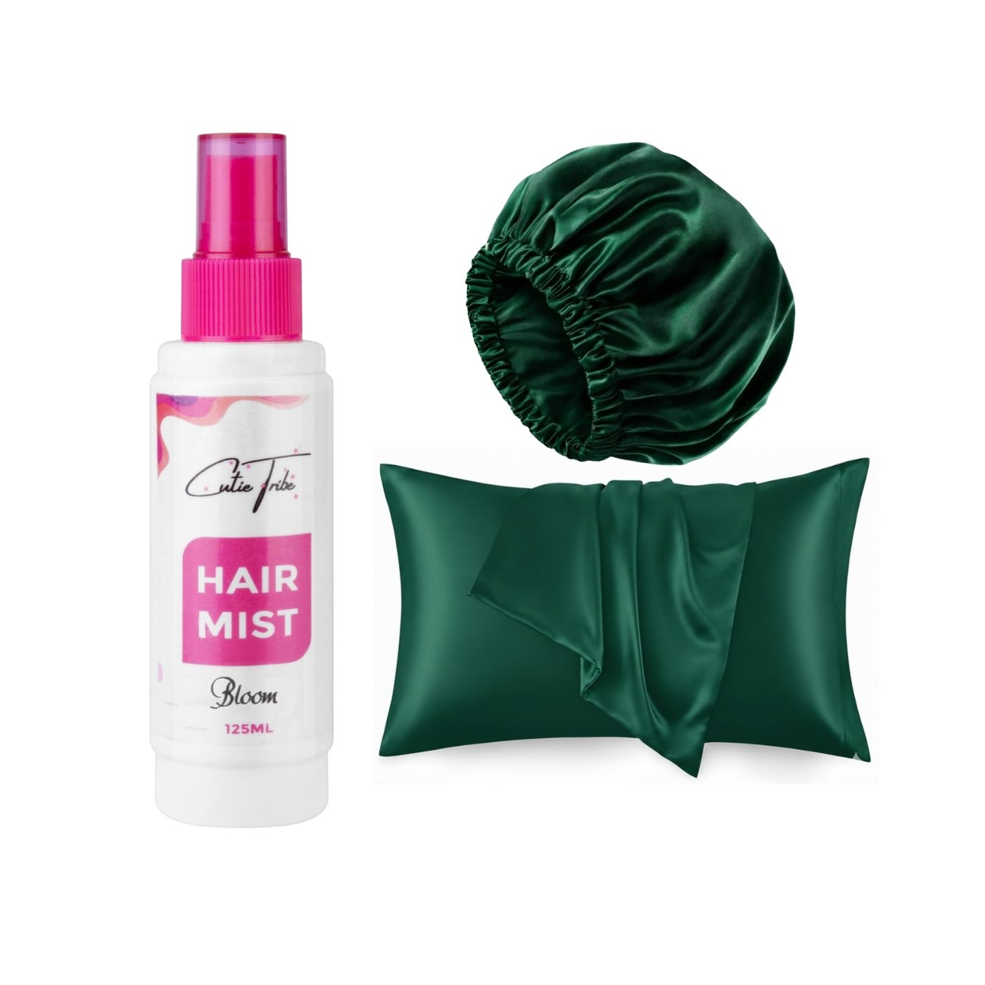 Silk Dreams Bundle (CT Hair Mist(Bloom) + ZYNAH Satin Bonnet & Pillowcase on ZYNAH