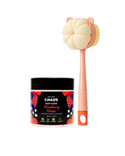 2-in-1 Scrubbing & Cleansing Brush + Chaos Strawberry Breeze Body Scrub on ZYNAH