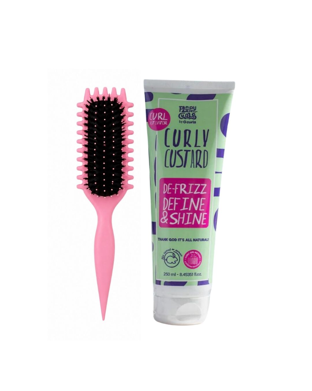 Zynah Curly Brush + Plumpy Curly Hair Gel on ZYNAH