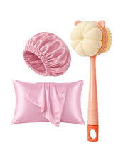 2-in-1 Body Brush + Rose Satin Bonnet & Pillowcase on ZYNAH