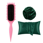 Viral Curly Brush + Satin Hair Bonnet + Satin Pillowcase on ZYNAH