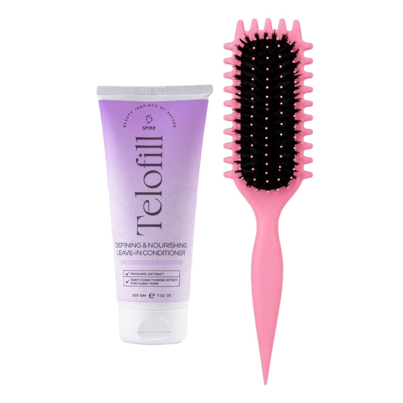 Telofill Leave-In & Curly Styling & Defining Brush on ZYNAH