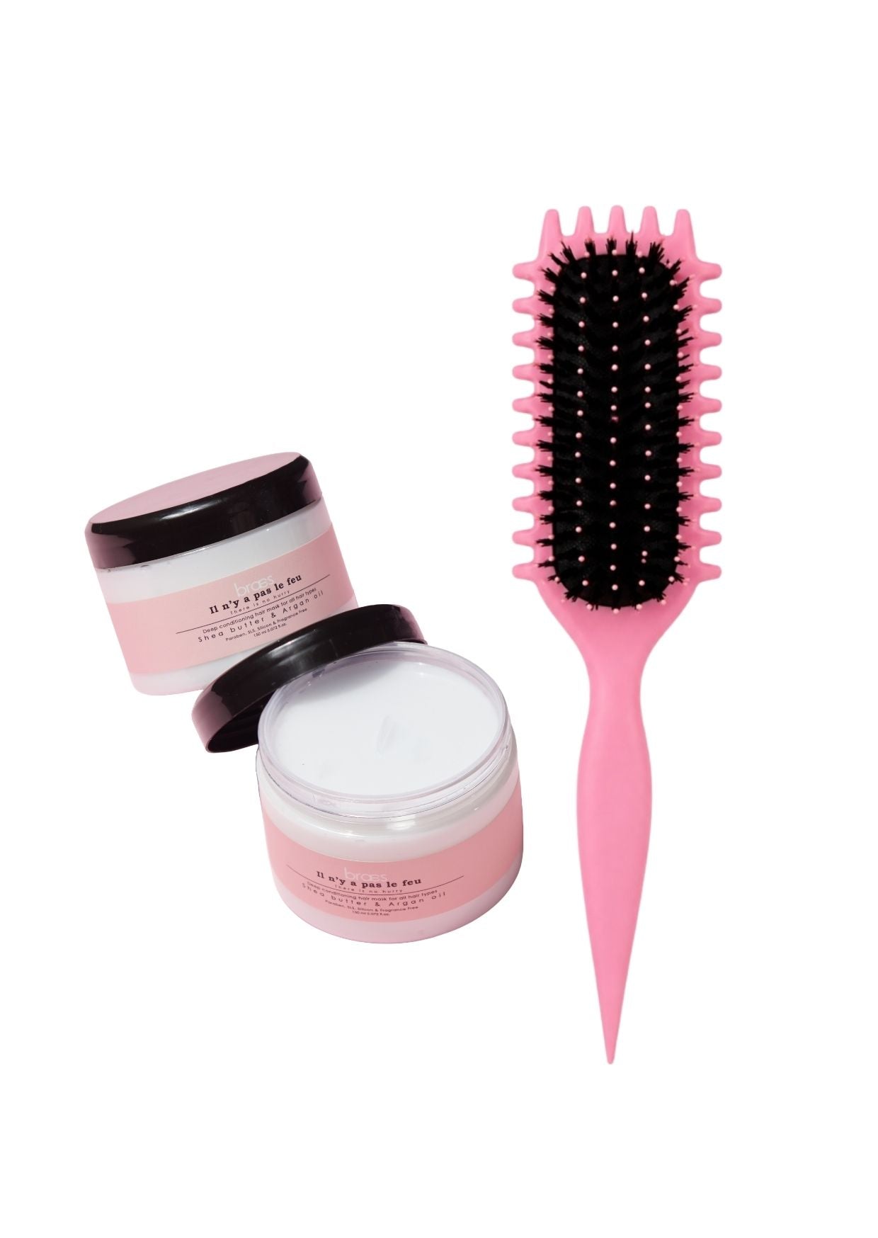 Zynah Viral Curly Brush + Braes Deep Hair Mask(500ML) on ZYNAH