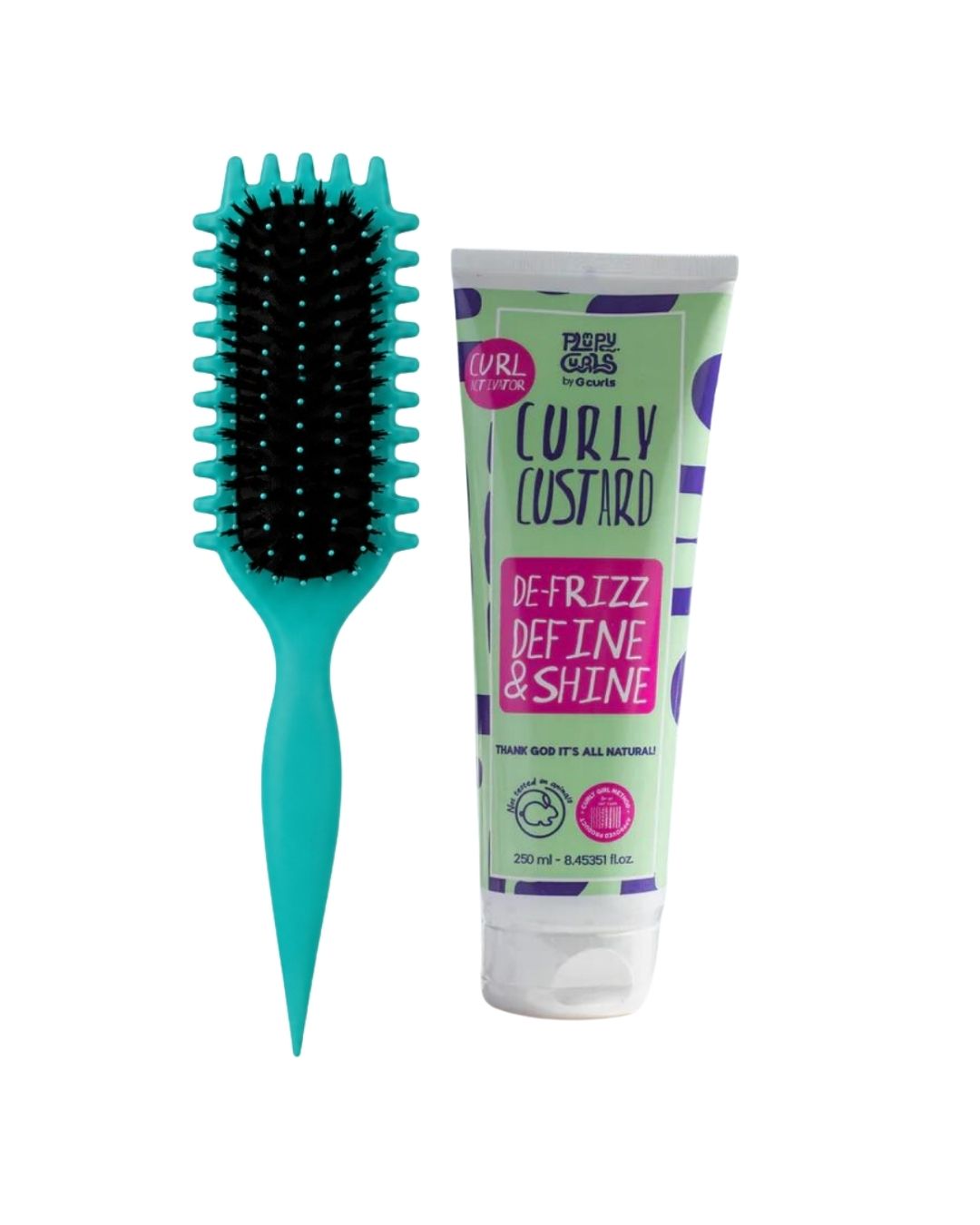 Zynah Curly Brush + Plumpy Curly Hair Gel on ZYNAH