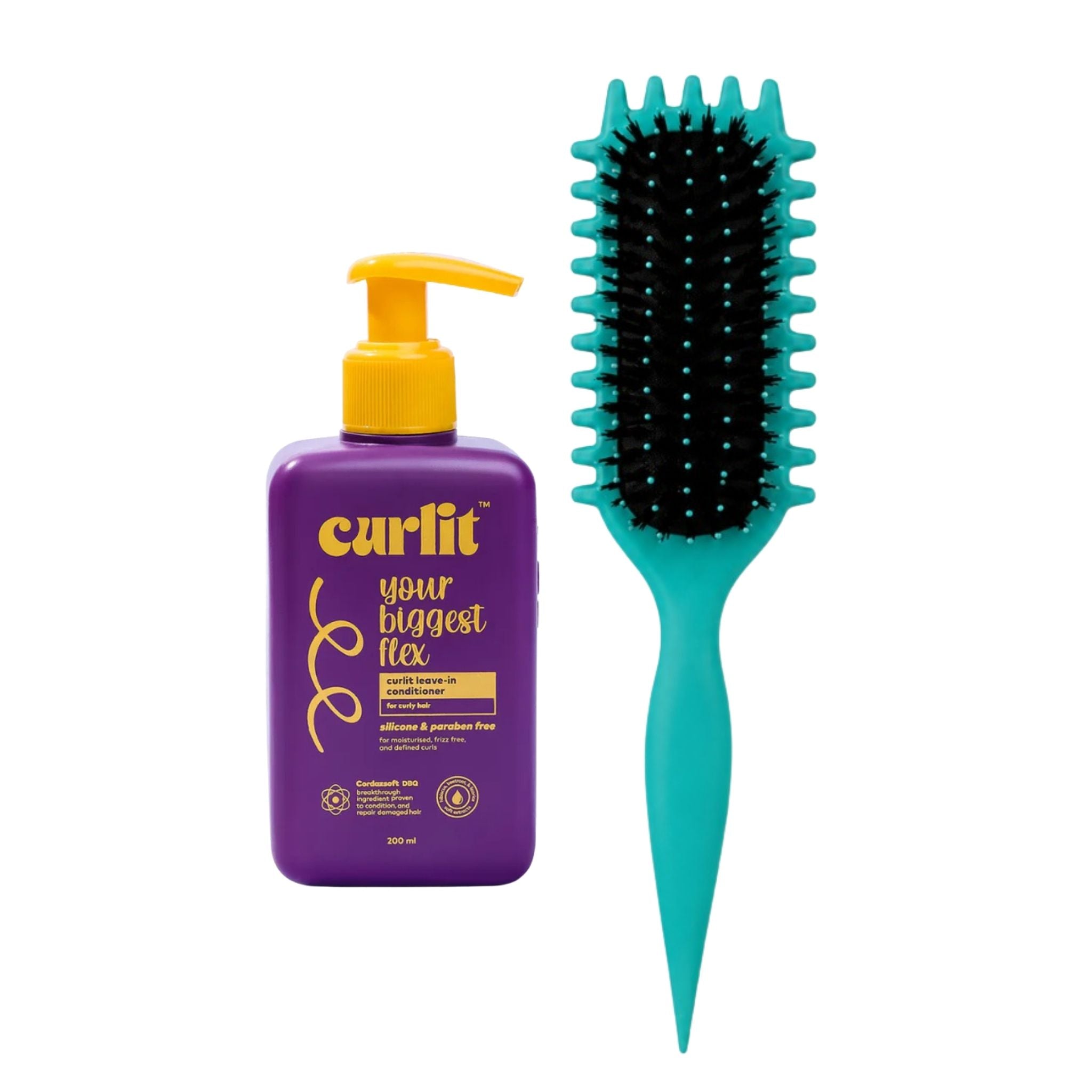 Viral Curly Hair Brush & Curlit Leave-in Conditioner on ZYNAH