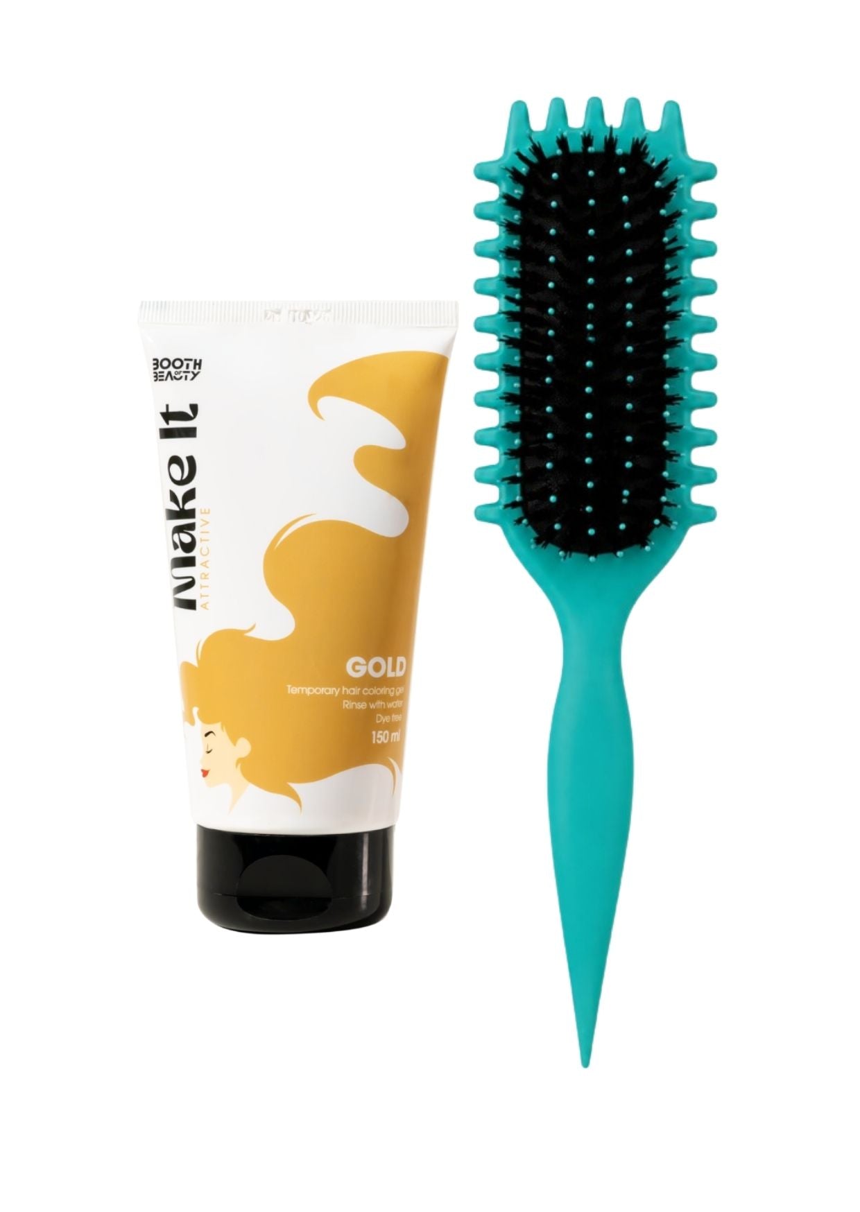 Viral Curly Hair Brush +Make It Temporary Hair Coloring Gel on ZYNAH