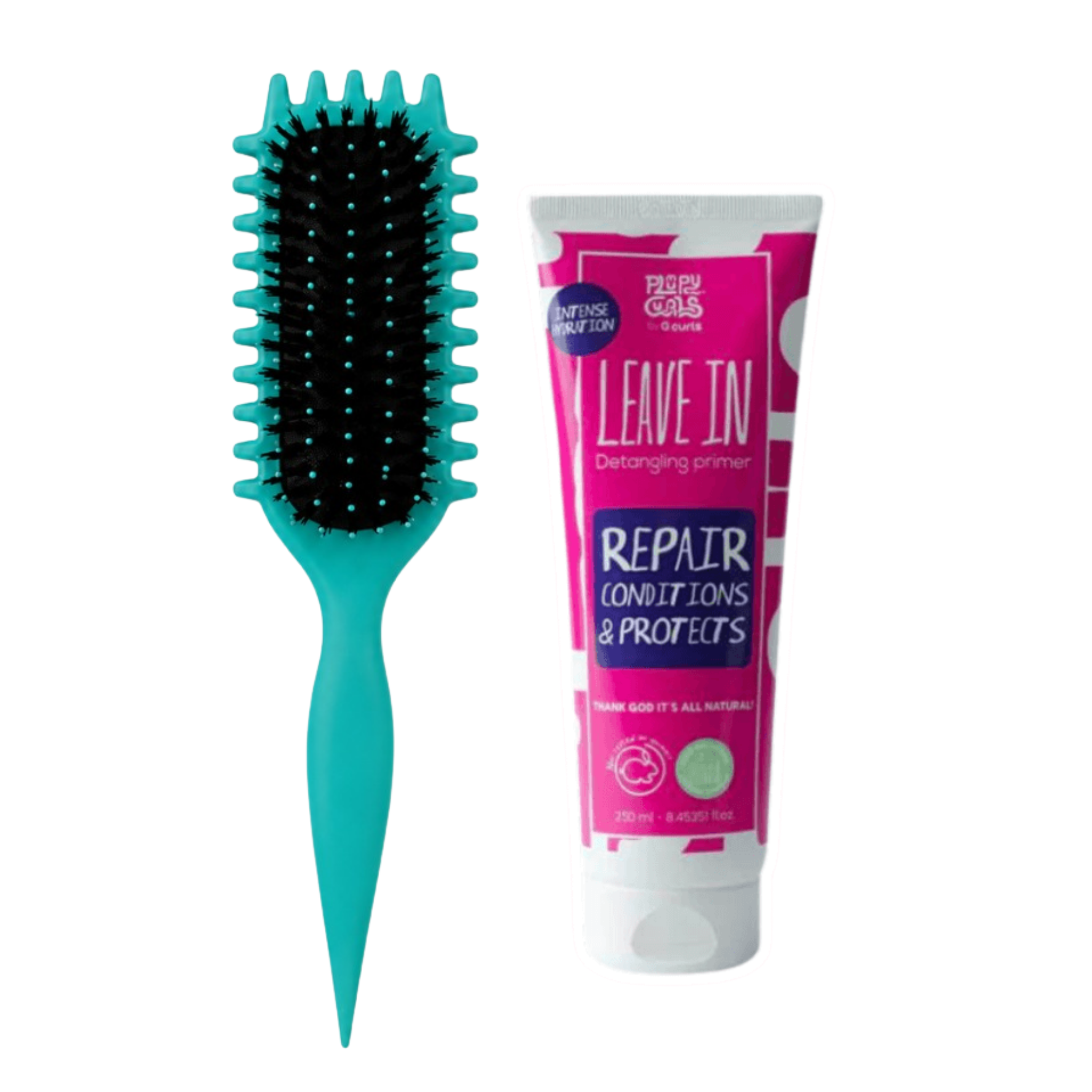 Curly Hair Brush & Plumpy Curls Leave-in on ZYNAH