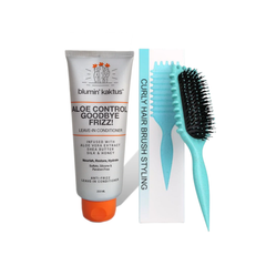 Viral Curly Hair Styling & Defining Brush + Aloe Control, Goodbye Frizz! Leave-in Conditioner on ZYNAH