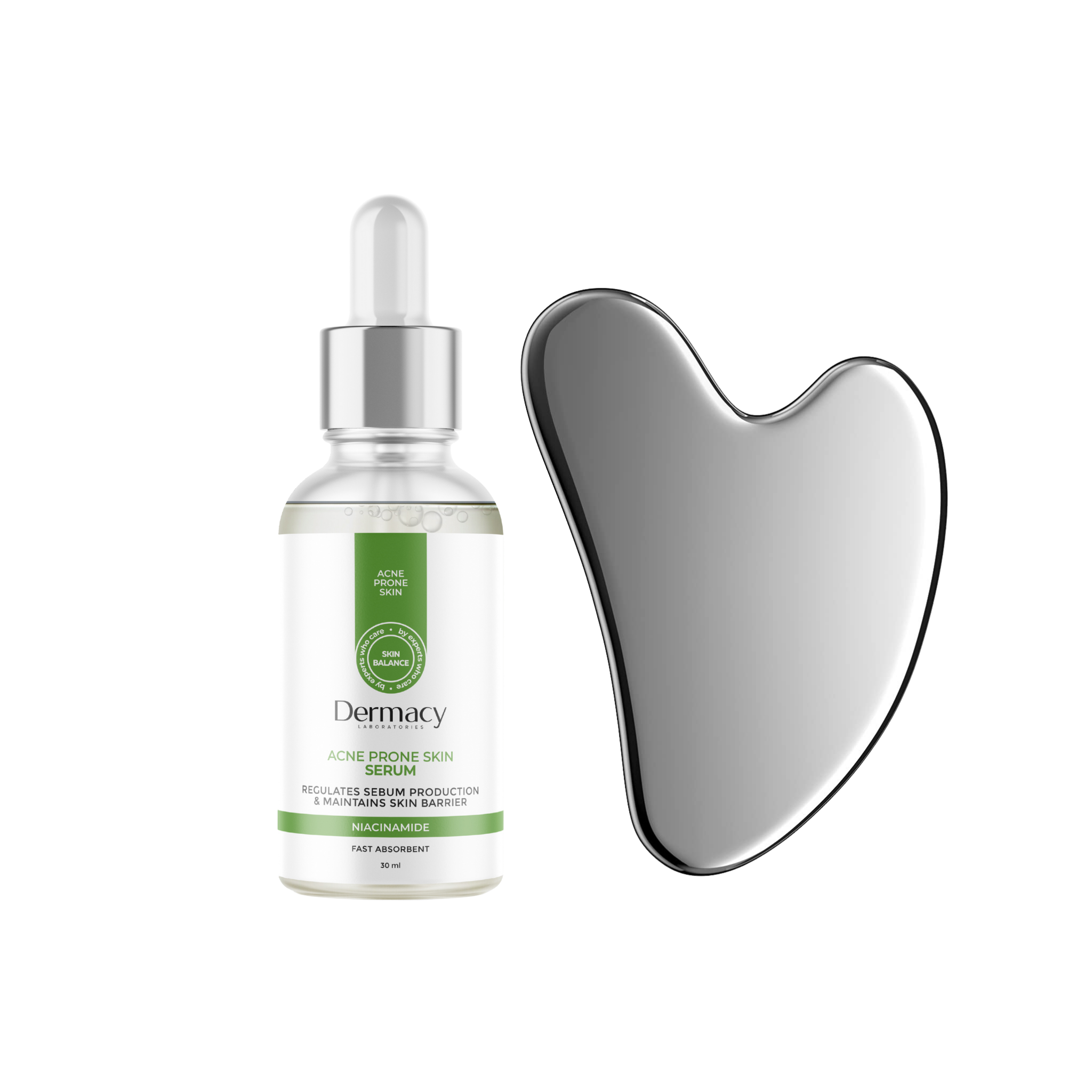 Gua Sha Face Lifting Massager + Dermacy Niacinamide Anti-Acne Serum 30ml on ZYNAH