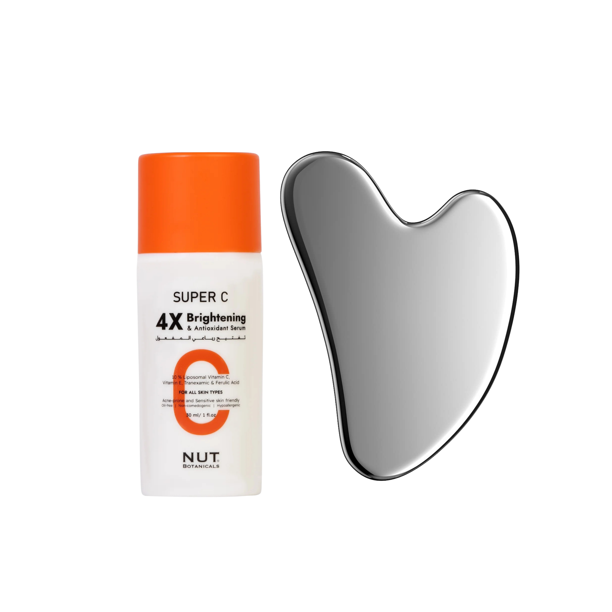 Gua Sha + Nut Super C 4X Brightening & Antioxidant Serum on ZYNAH