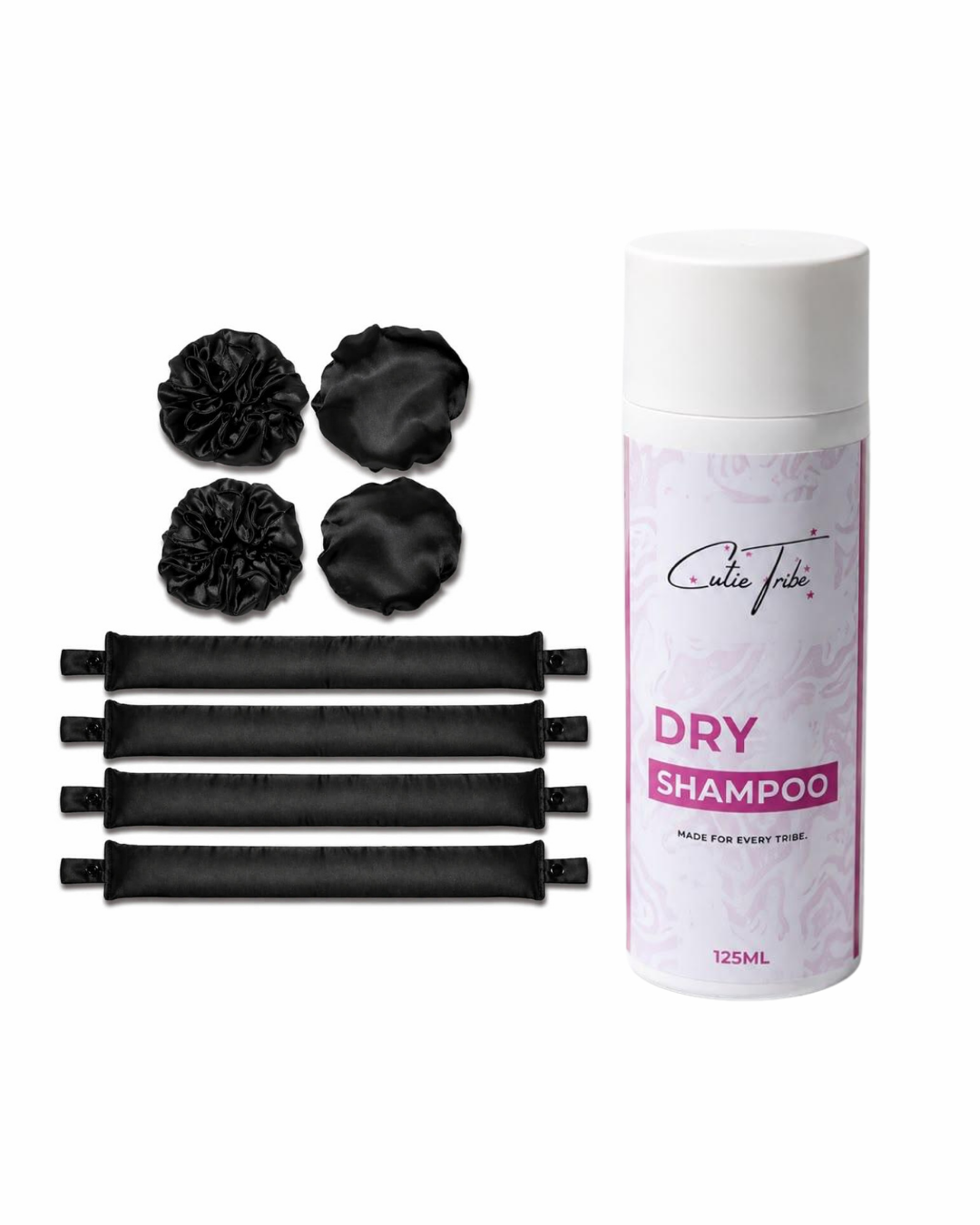 Satin Heatless Hair Curlers + CT Dry Shampoo