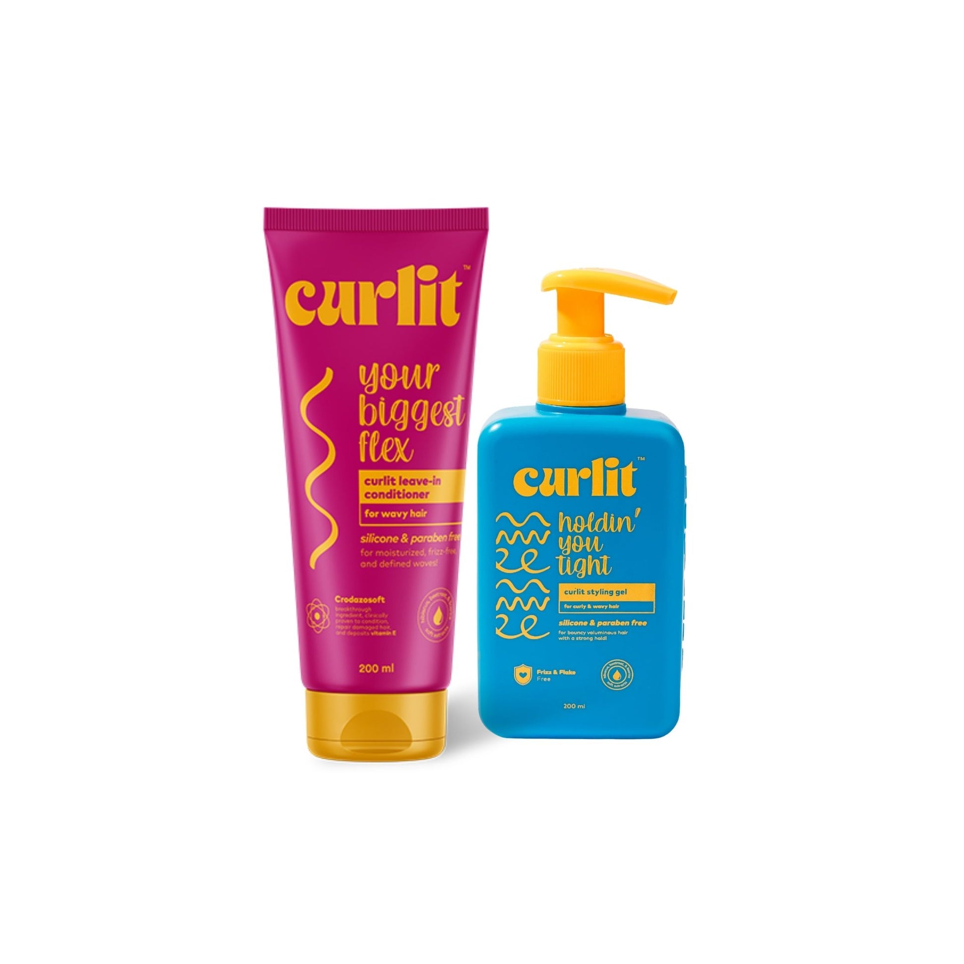 Wavy Leave-in Conditioner & Silicone-Free Gel Kit by Curlit on ZYNAH