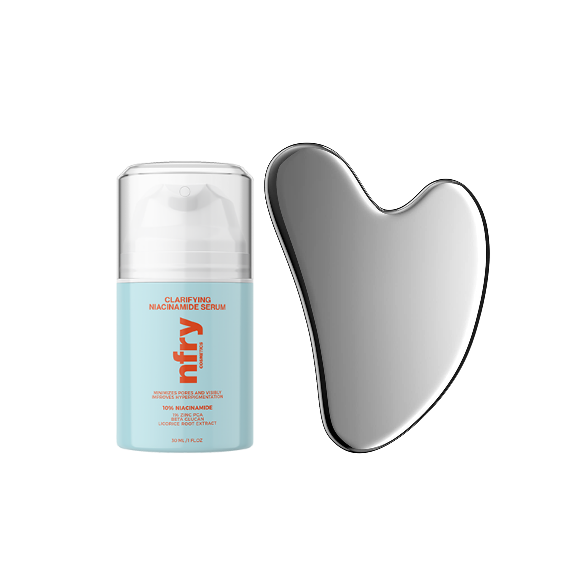 Gua Sha + Nfry Clarifying Niacinamide Serum on ZYNAH