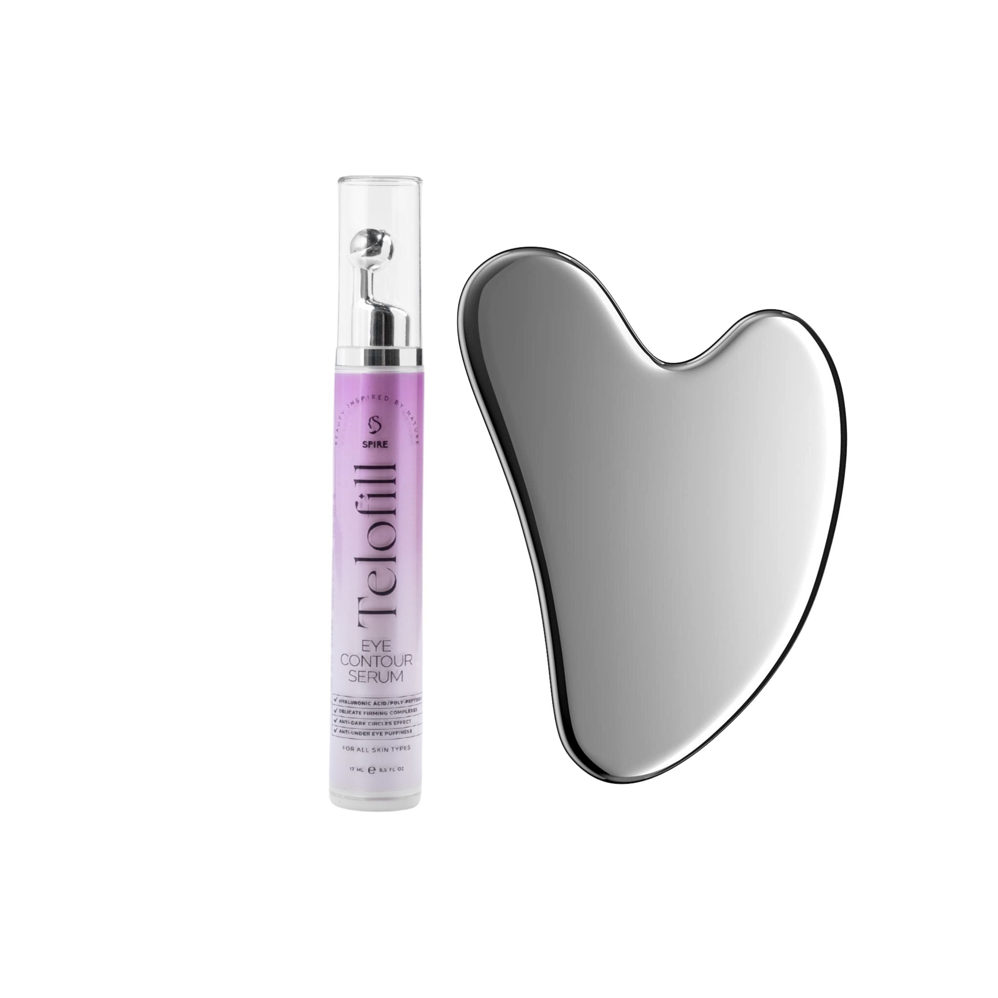 Gua Sha + Telofill Eye Contour Serum on ZYNAH