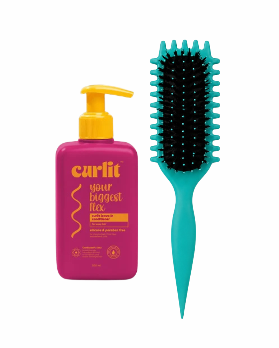 Curlit Wavy Leave-in + Curly Hair Styling & Defining Brush on ZYNAH