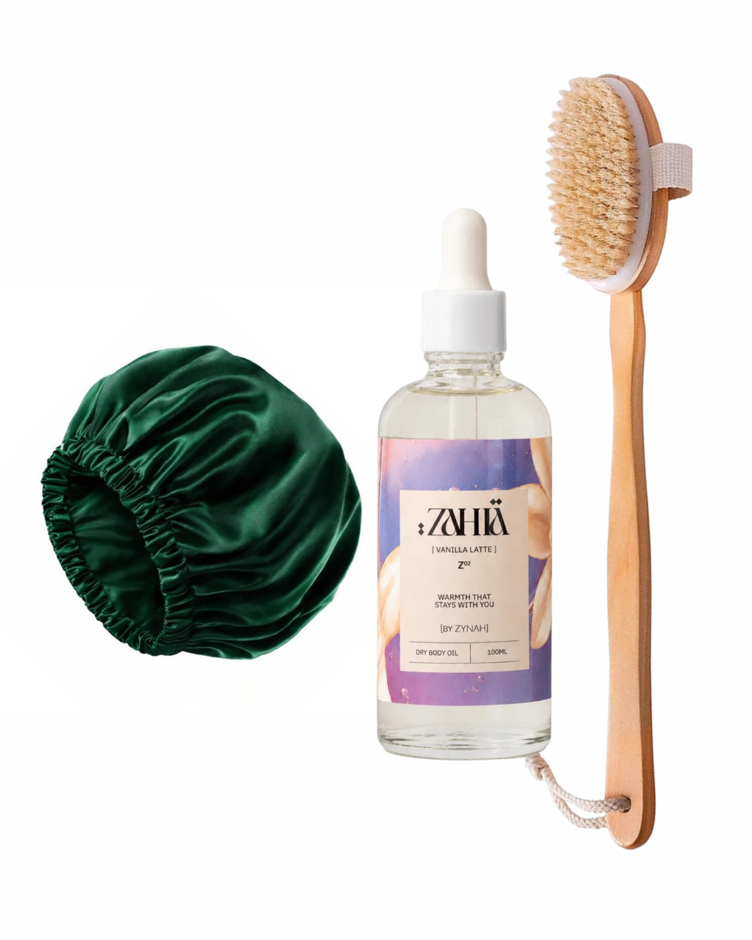 Silky Nights Bundle ( Emerald Bonnet + Dry Brush + VL Dry Oil ) on ZYNAH