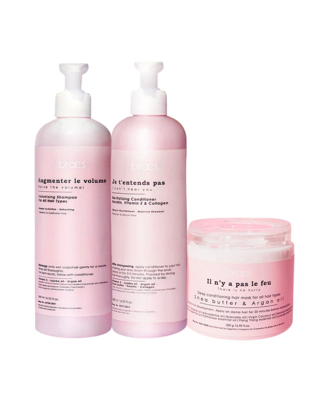 Braes All Hair Types Shampoo + Conditioner + Deep Conditioning Hair Mask on ZYNAH