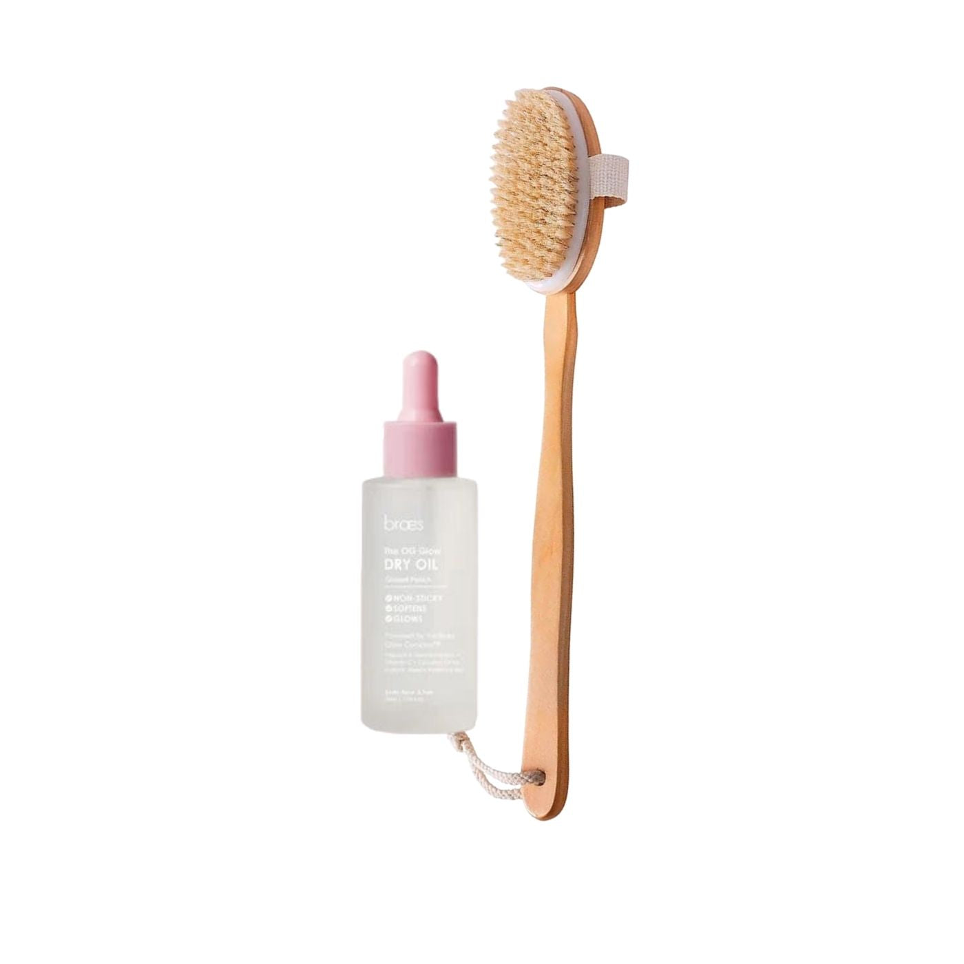 ZYNAH Dry & Exfoliating Brush + Braes The Og Glow Dry Oil on ZYNAH