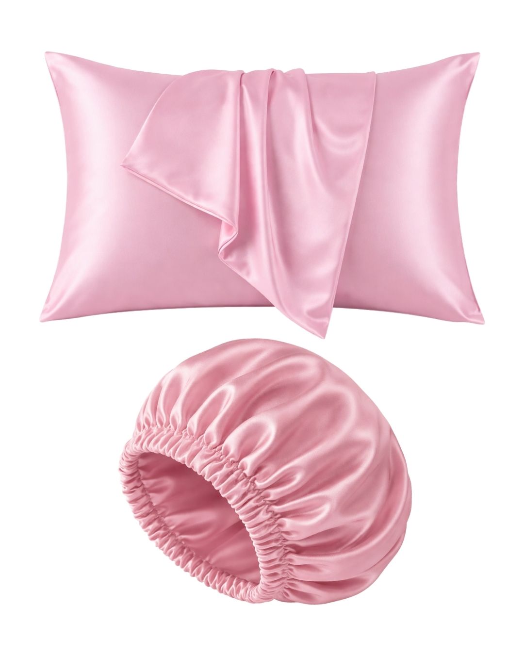 ZYNAH Rose Satin Bonnet & Pillowcase Bundle on ZYNAH