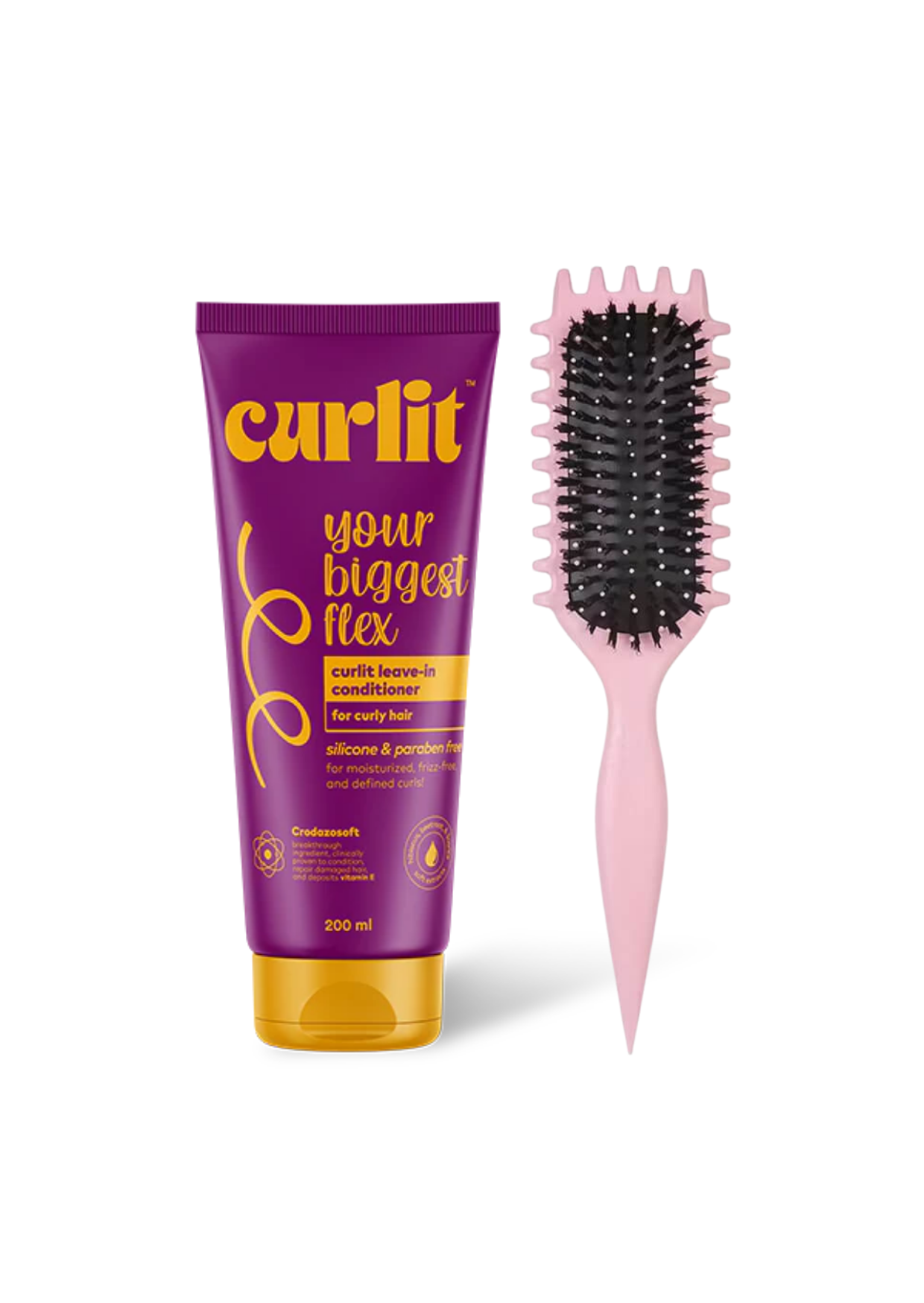 Viral Curly Hair Brush & Curlit Leave-in Conditioner on ZYNAH