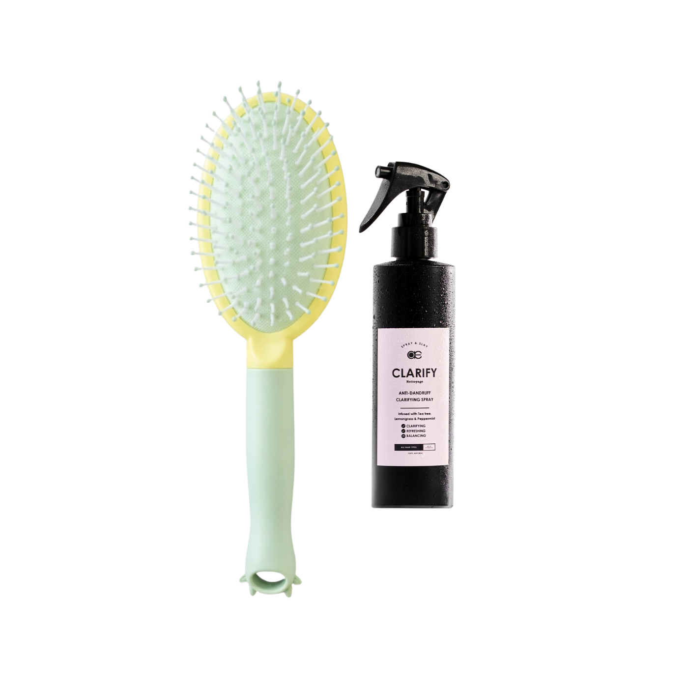Zynah Hair Brush + Braes Anti-Dandruff Clarifying Spray on ZYNAH