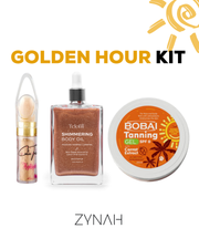 Golden Hour Kit ( Telofill Body Oil + Bobai Tanning Gel + CT Face Highlighter ) on ZYNAH