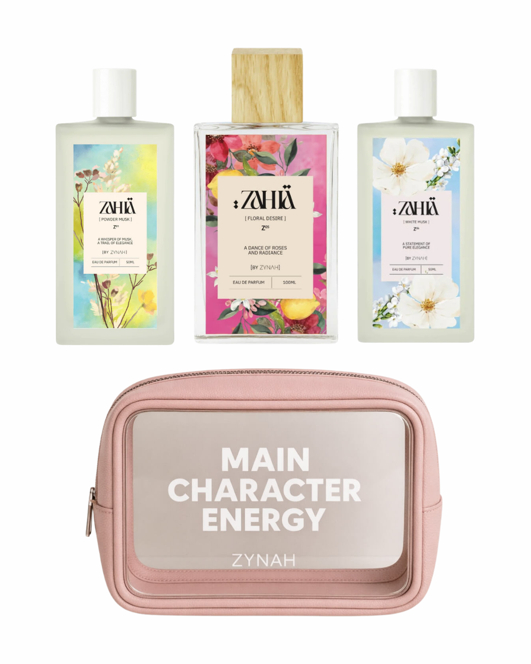 Soft Florals & Musk Trio Zahia 50ml ( Powder musk + Floral Desire + White Musk ) on ZYNAH