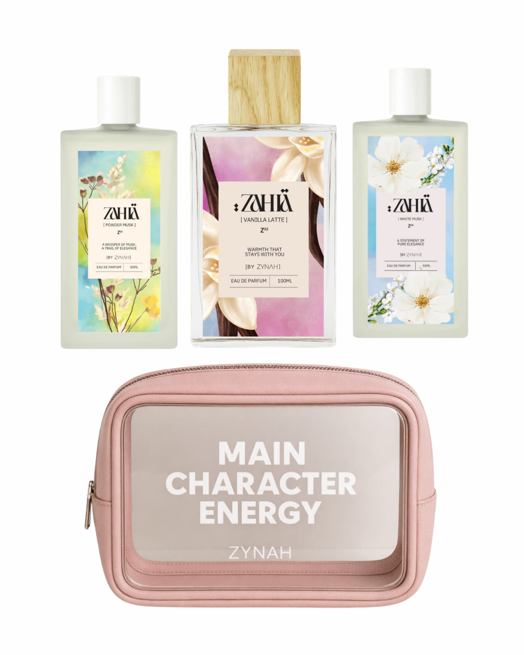 Zahia Signature Trio 50ML ( Vanilla Latte + Powder Musk + White Musk ) on ZYNAH