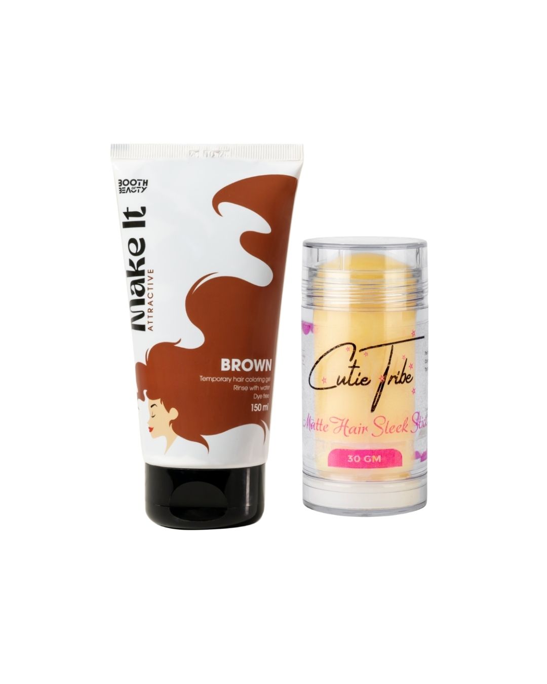 Booth of Beauty Brown Hair Coloring + CT Matte Sleek Stick on ZYNAH