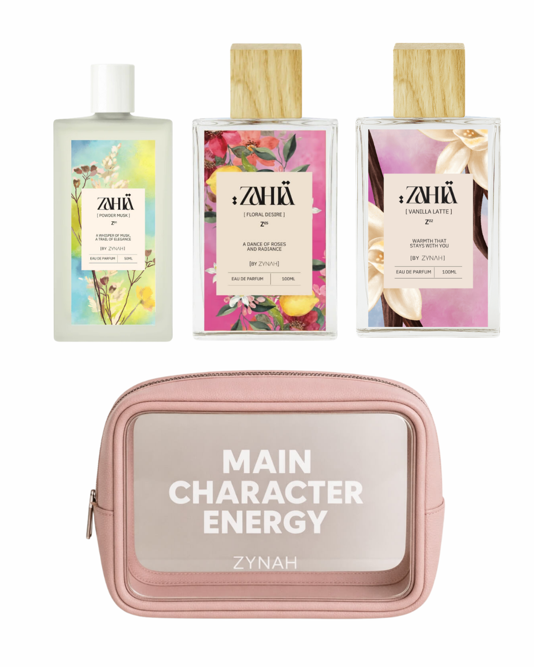 The Soft Luxe Trio Zahia 100ML ( Vanilla Latte + Floral Desire + Powder Musk ) on ZYNAH