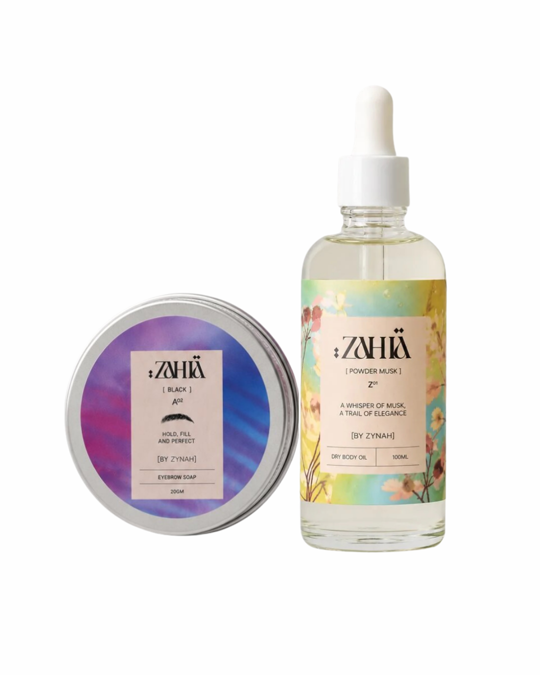 Zahia Black Brow Soap + Dry Oil Powder Musk 100ml on ZYNAH