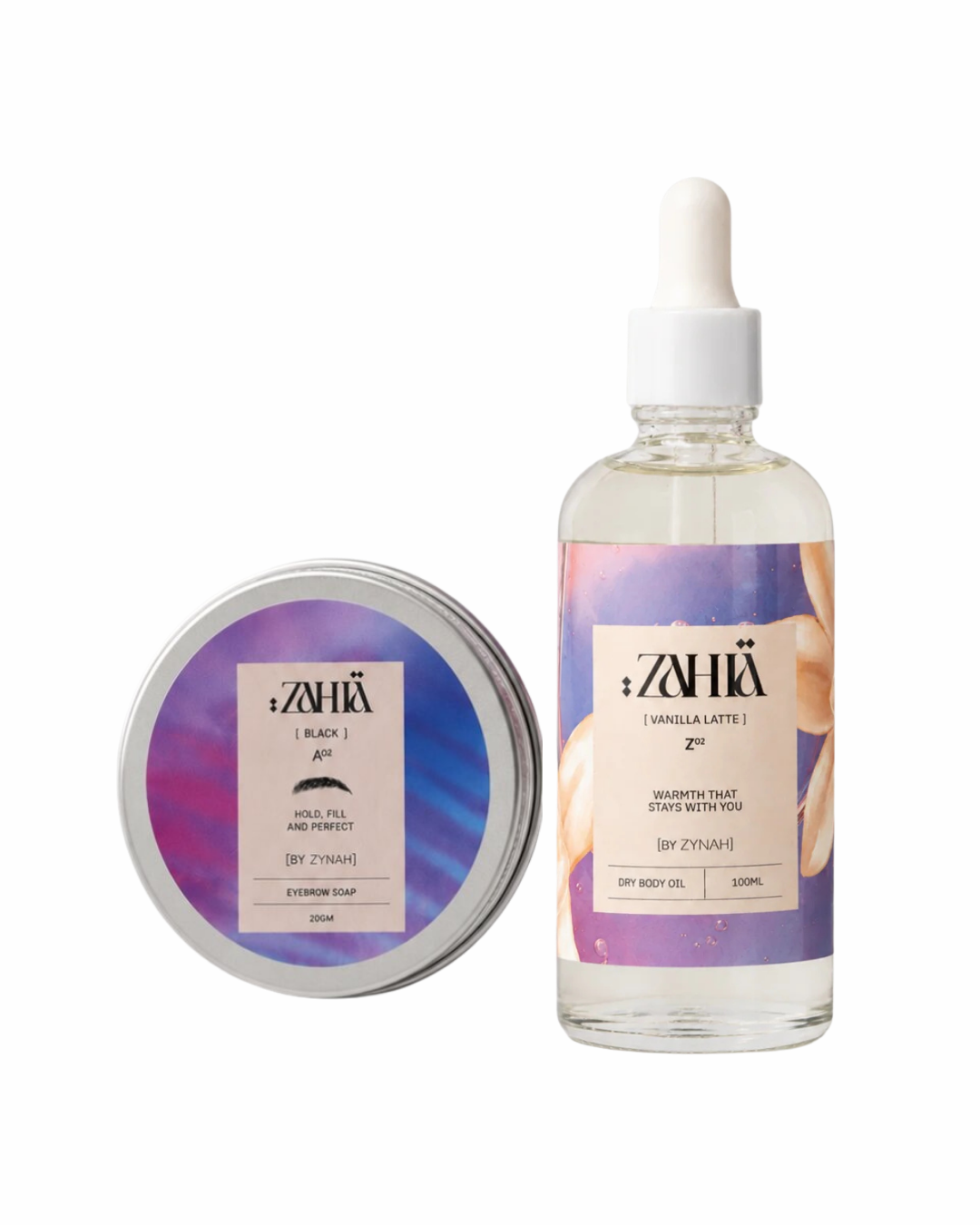 Zahia Black Brow Soap + Zahia Dry Oil Vanilla Latte 100ml on ZYNAH