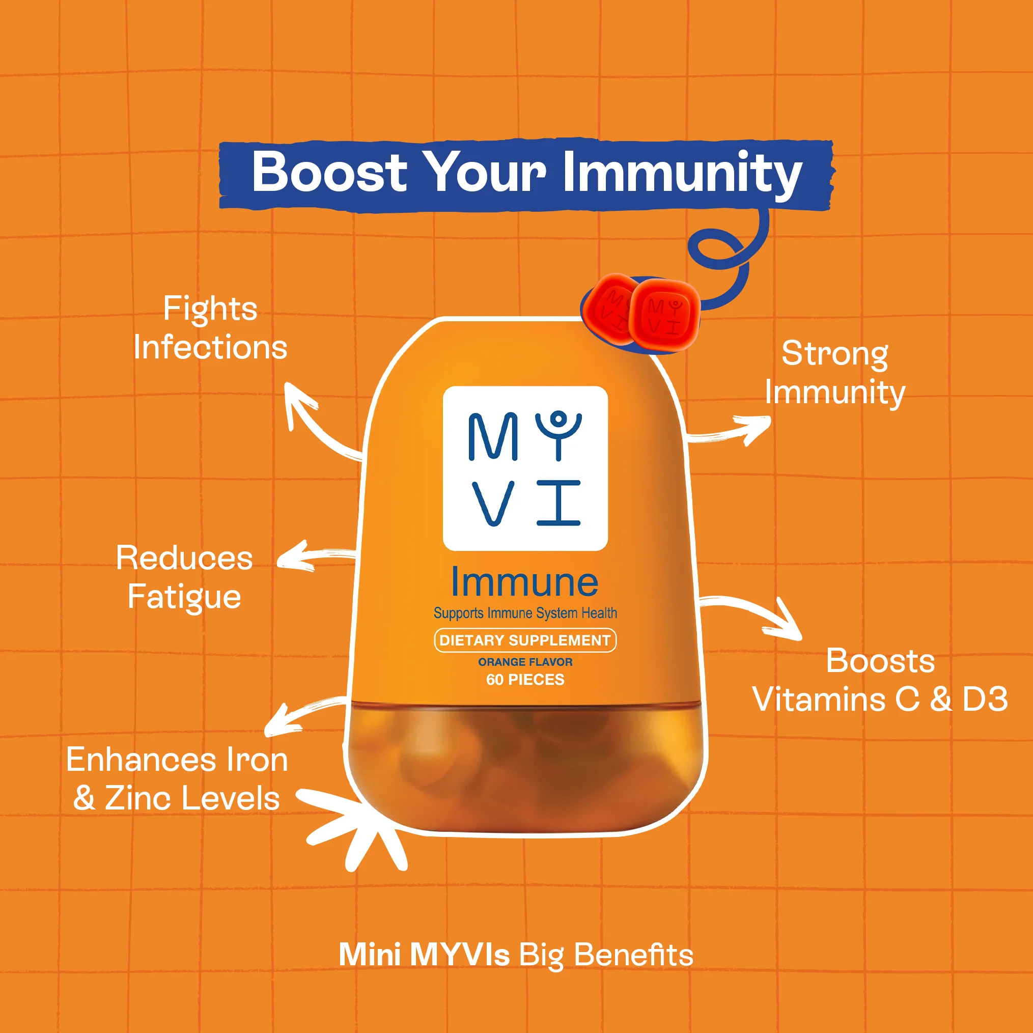 MYVI  MYImmune Gummies - 60 Pieces