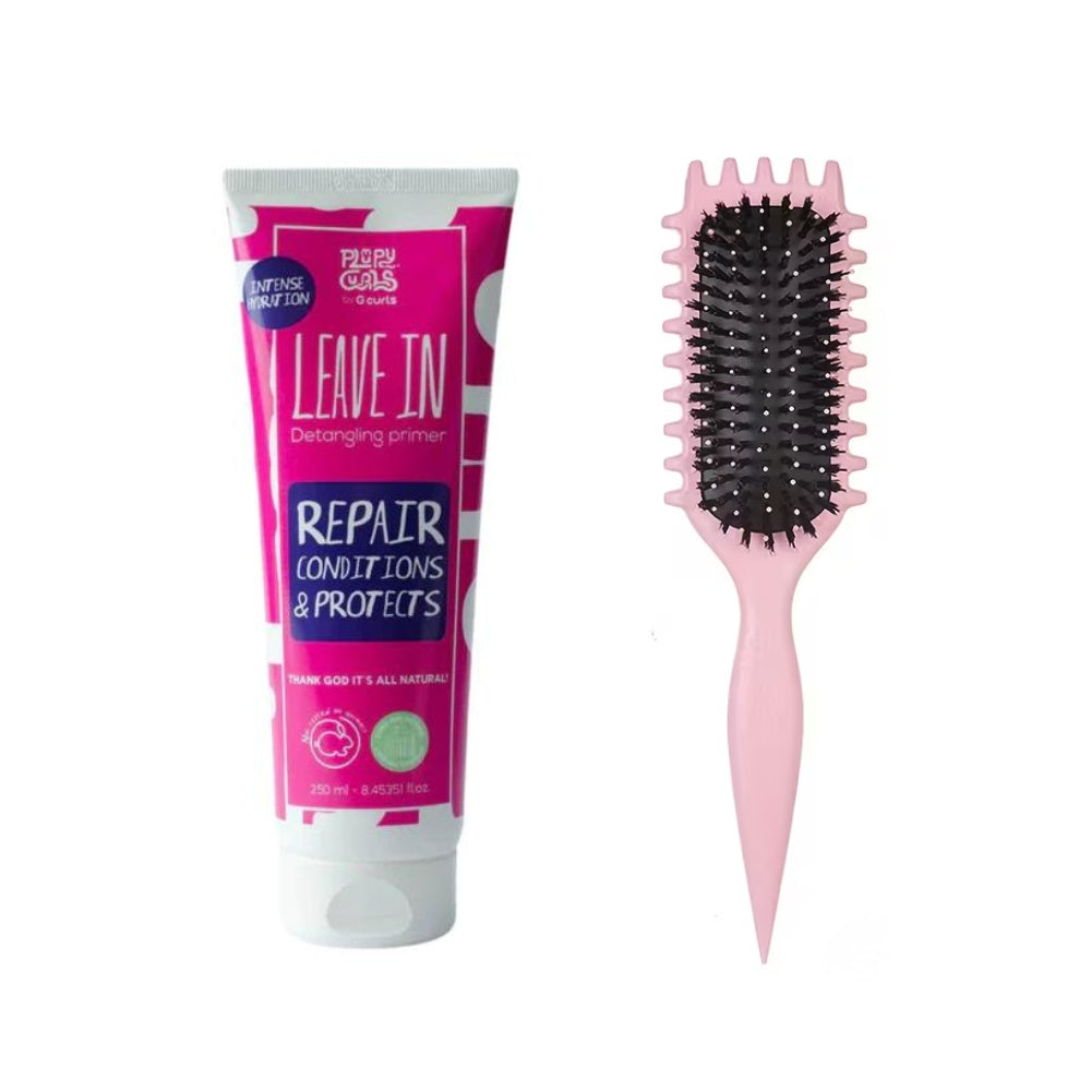 Curly Hair Brush & Plumpy Curls Leave-in